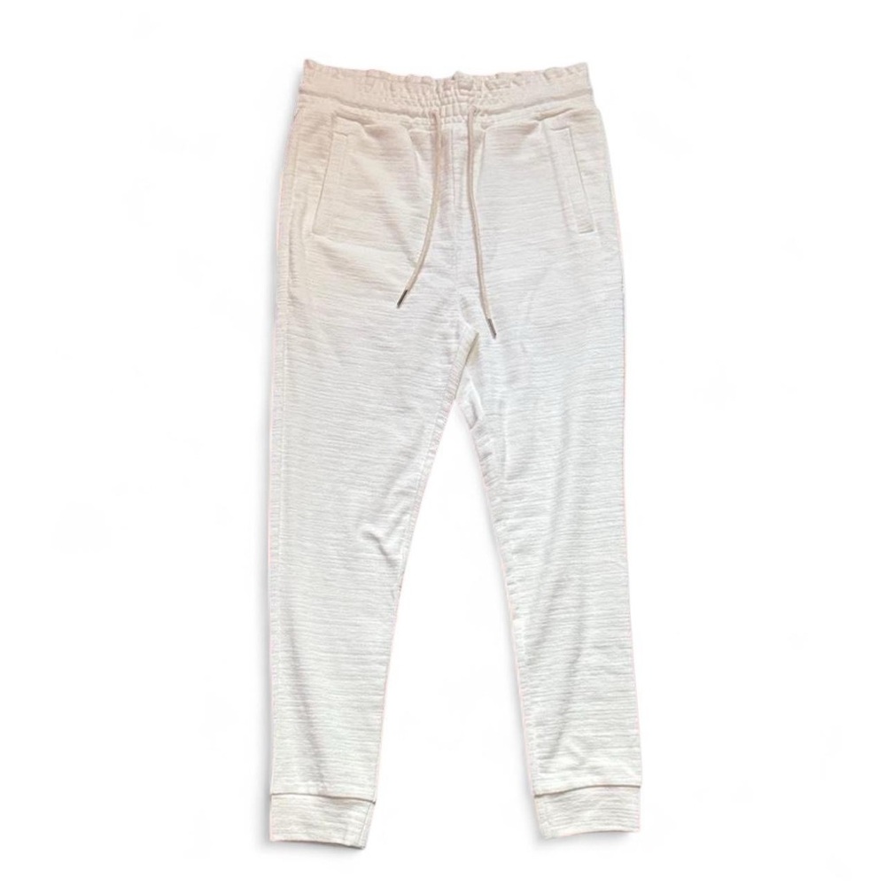 NEW TWIIN Women's Low Key White Casual Drawstring Jogger Pants — SMALL